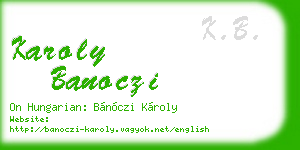 karoly banoczi business card
